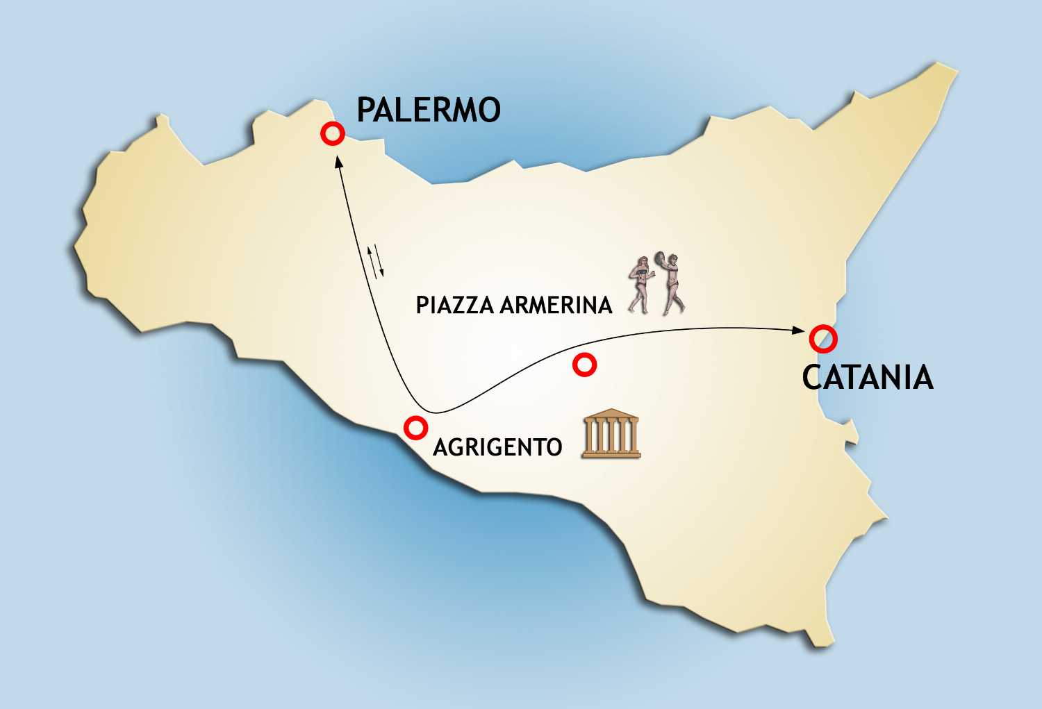 catania tour map