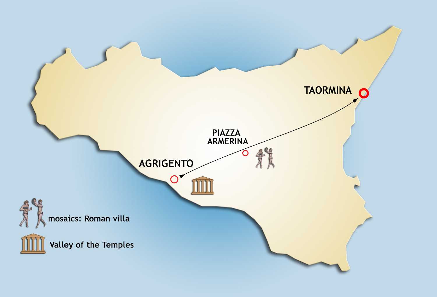 taormina to agrigento tour